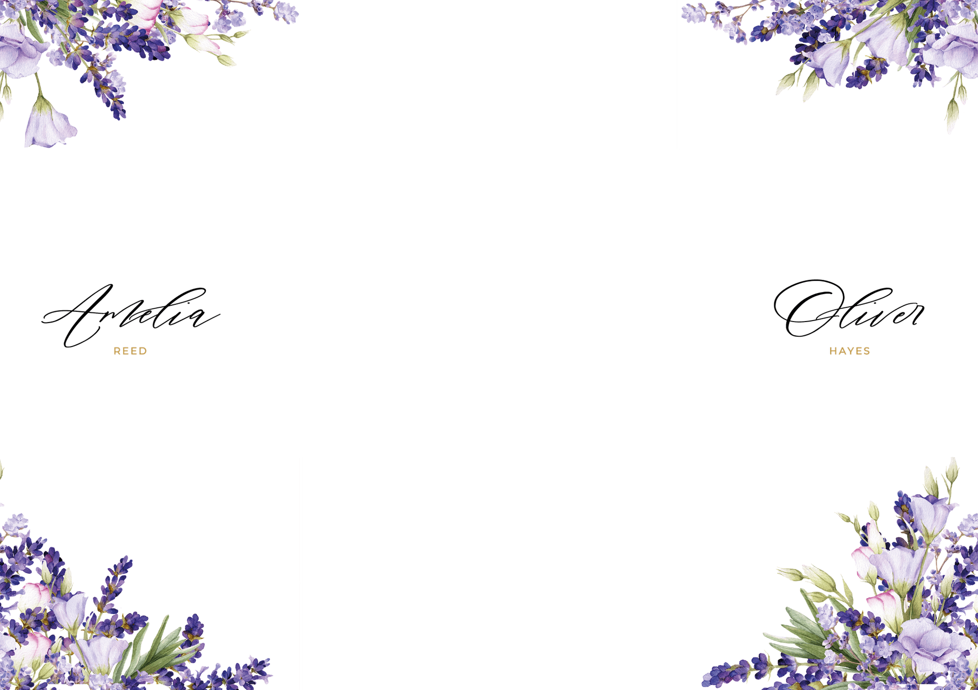 Lavender Gatefold — invitation wedding stationery