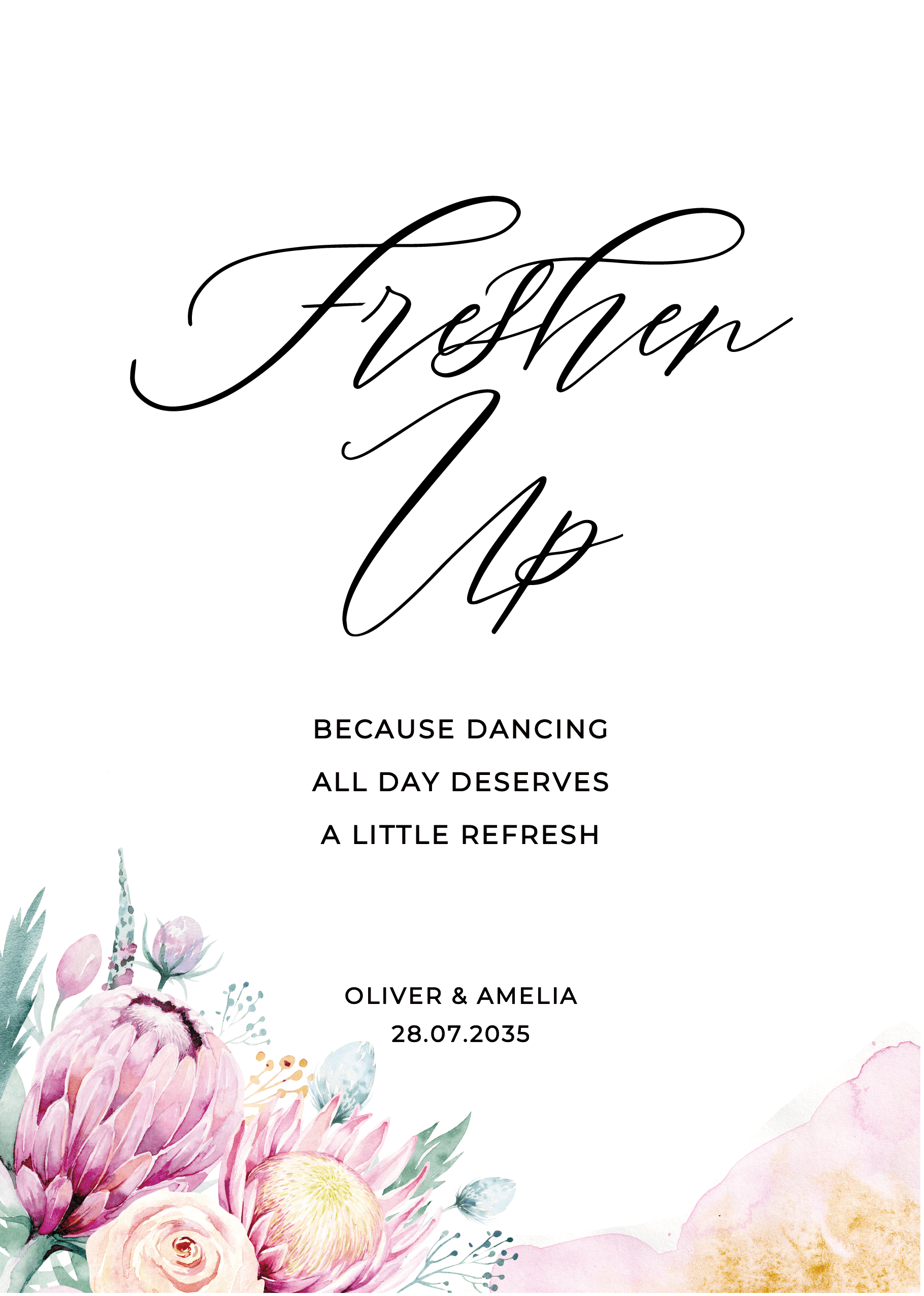 Dreams Wedding Day Signs — on the day wedding stationery