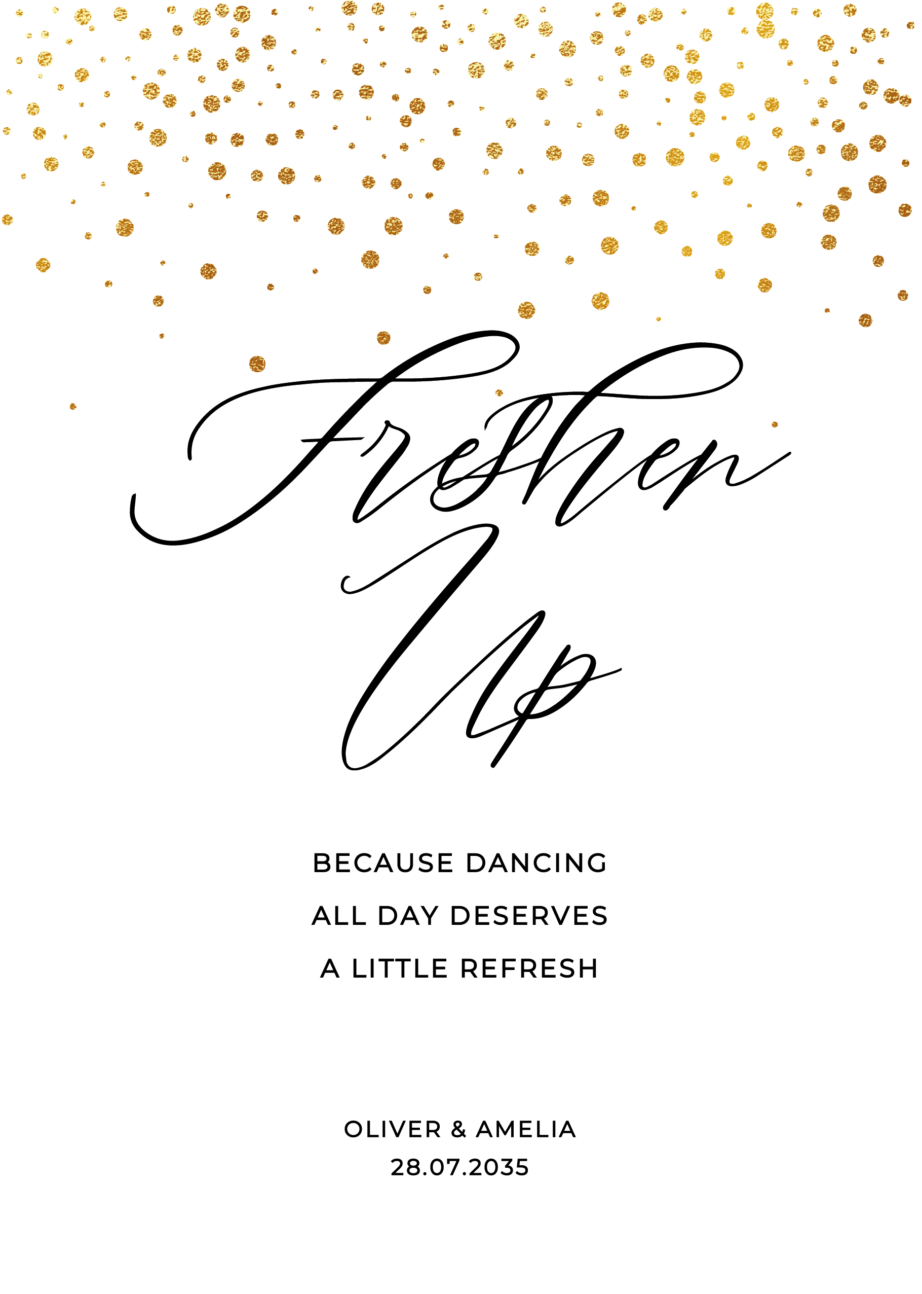 Gold Spots Wedding Day Signs — main image