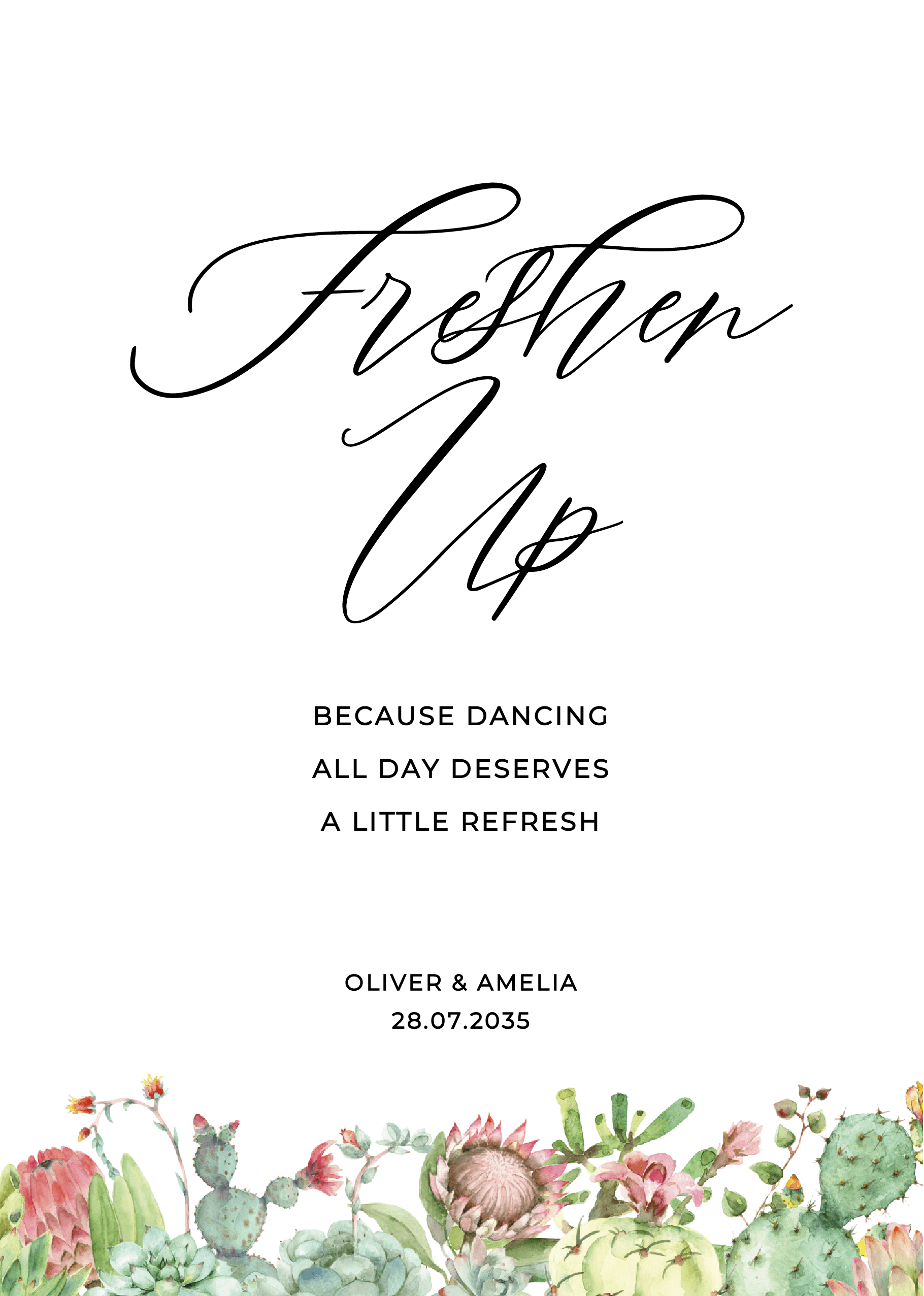 Succulents Wedding Day Signs — main image