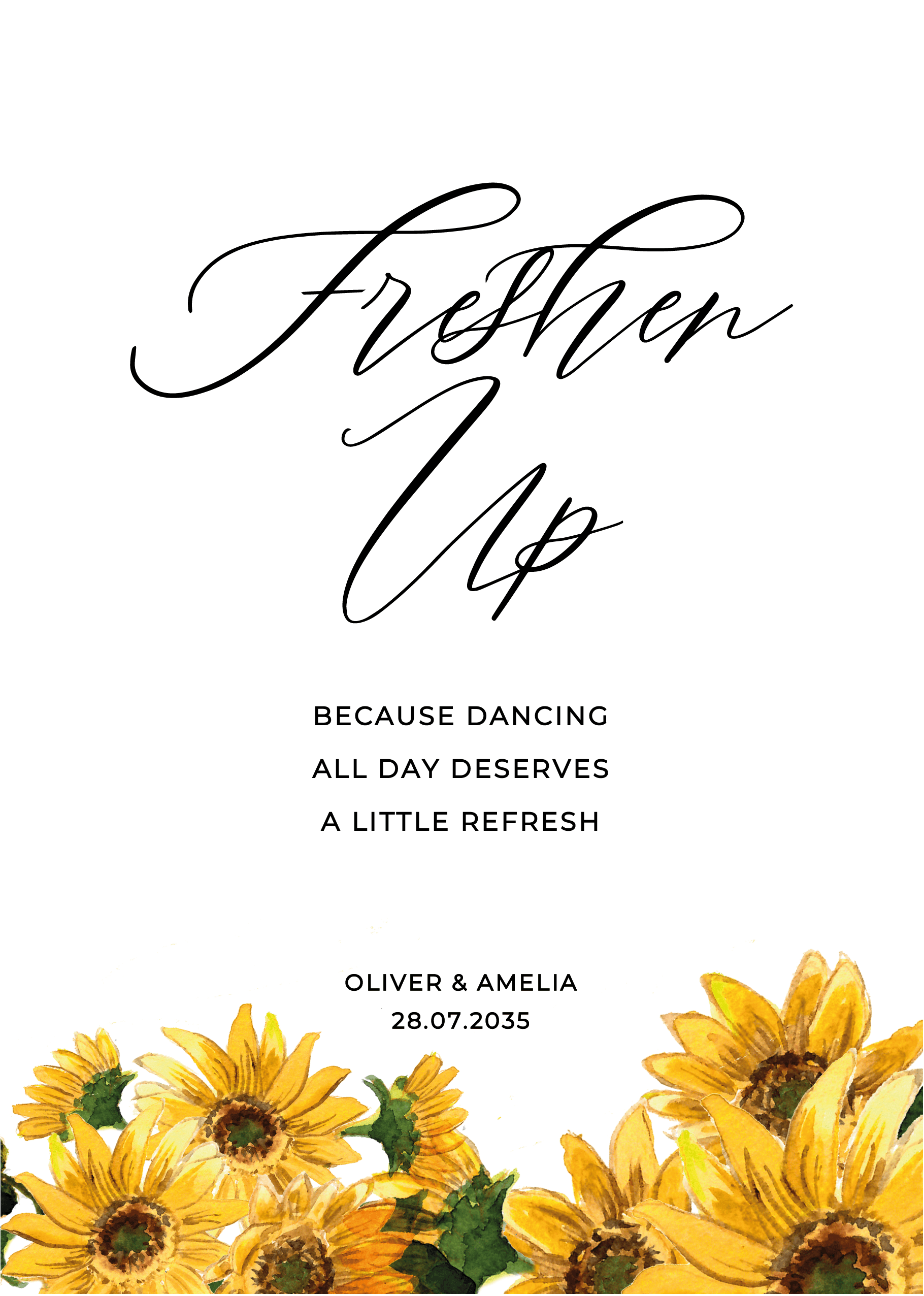 Sunflowers Wedding Day Signs — main image