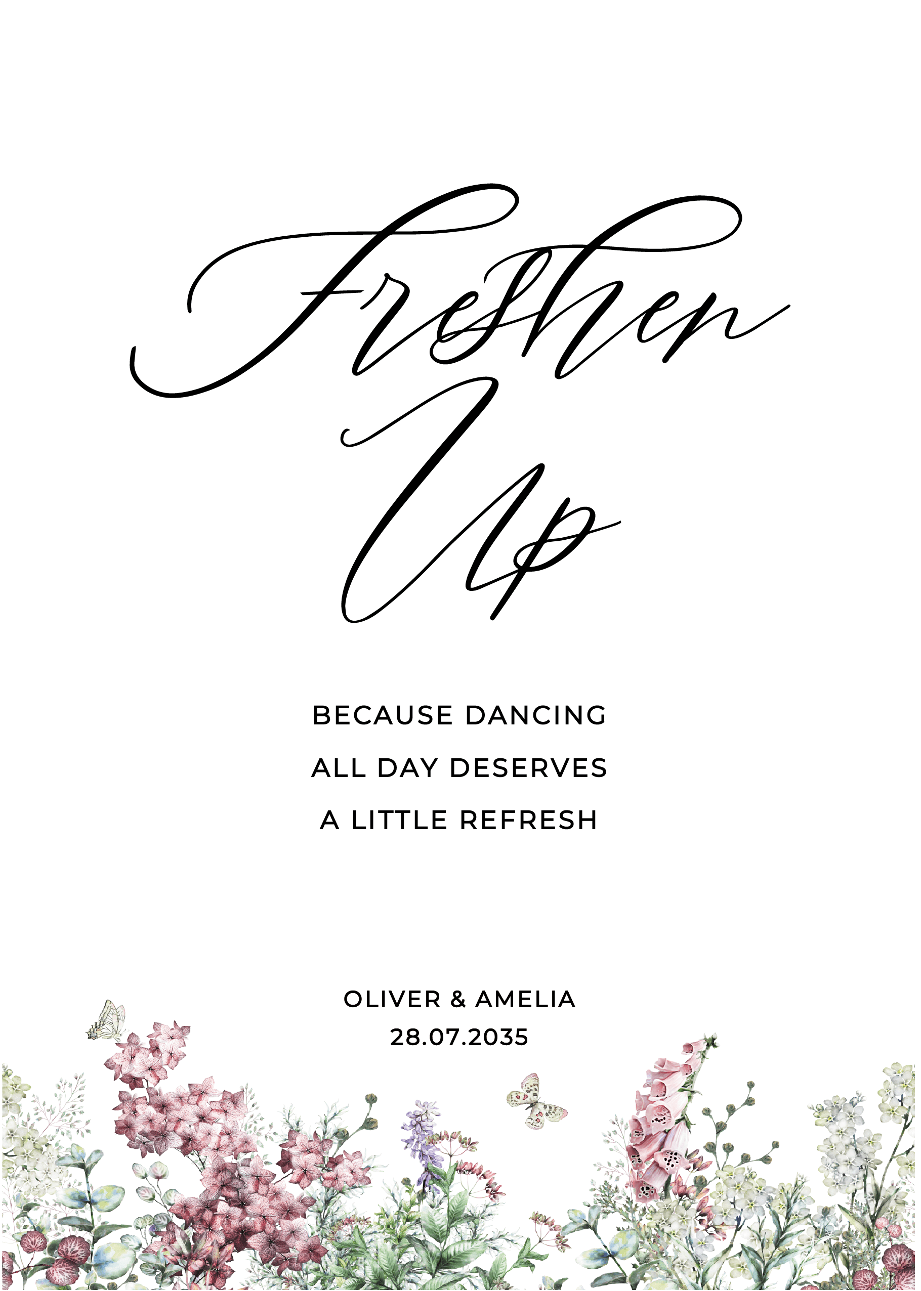 Wildflowers Wedding Day Signs — main image