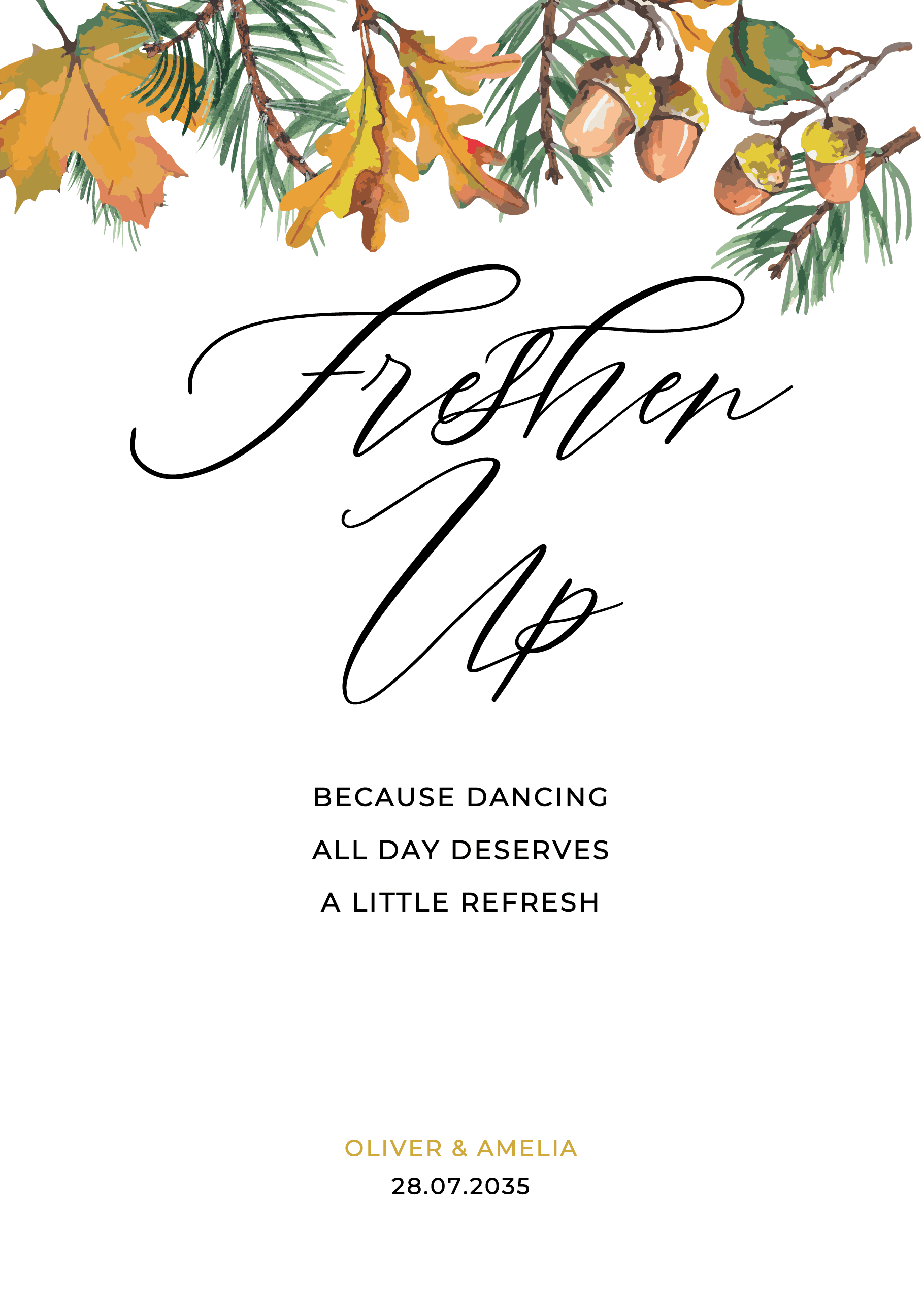 Woodland Wedding Day Signs — main image