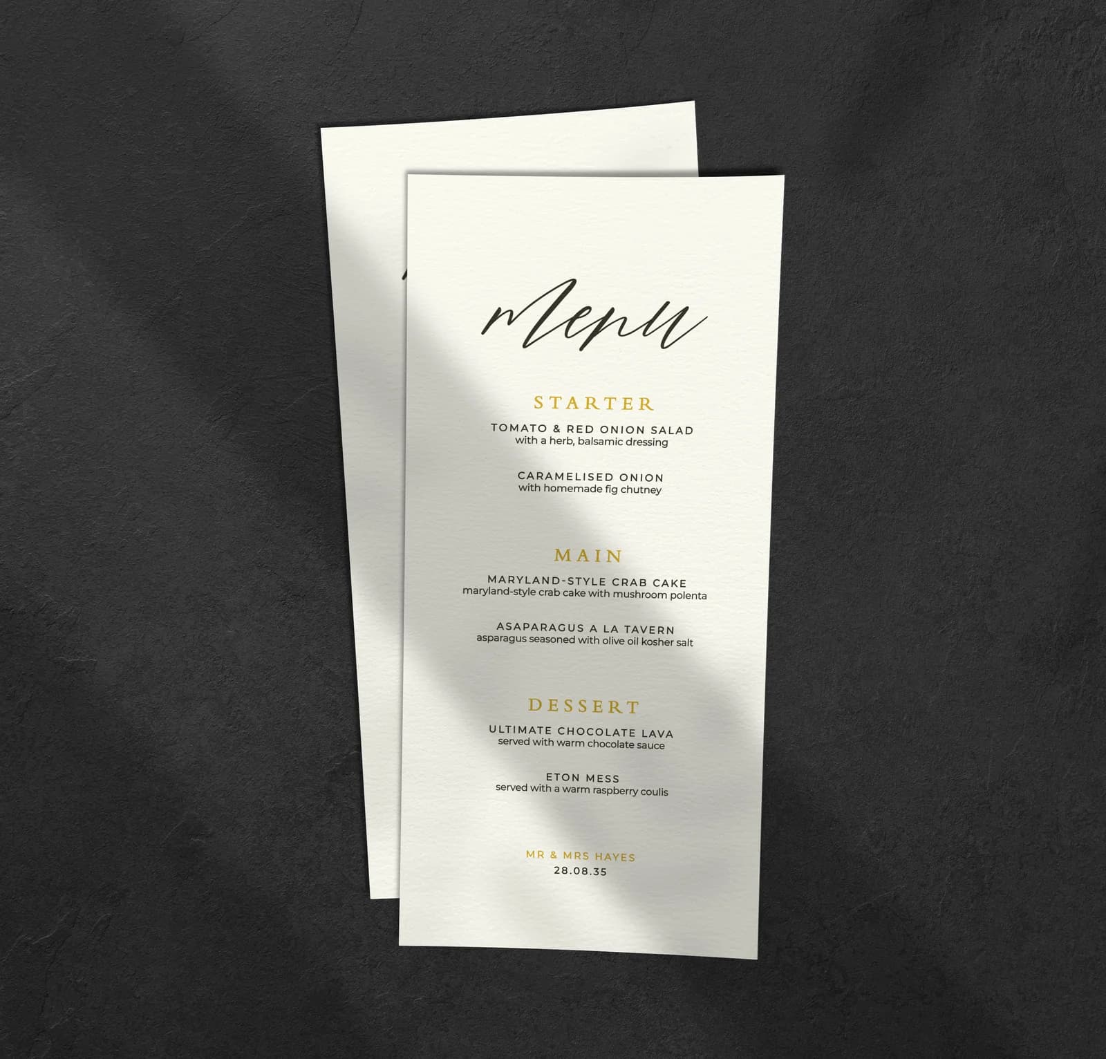 Minimalist Menu