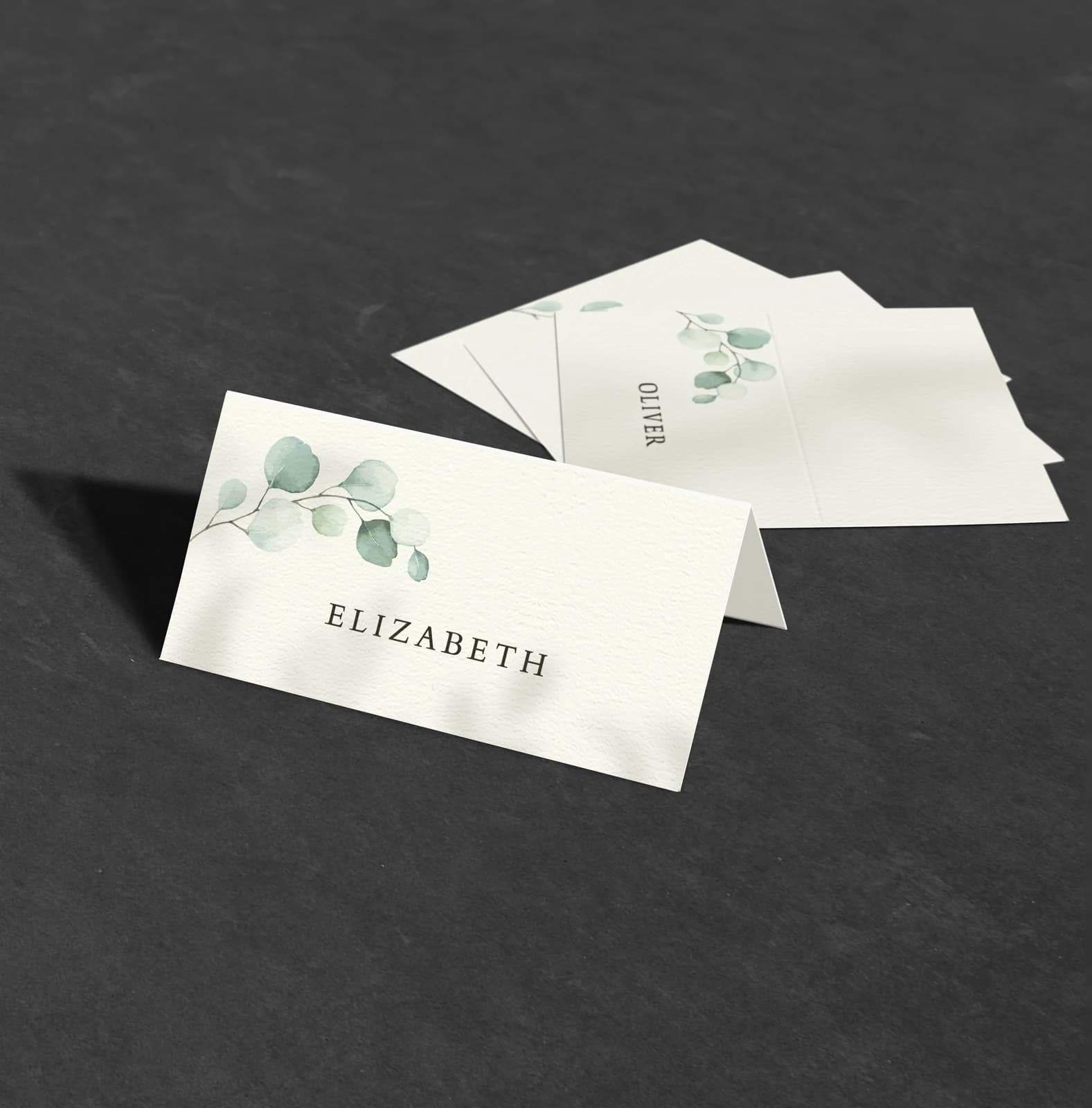 Eucalyptus Place Card — on the day wedding stationery