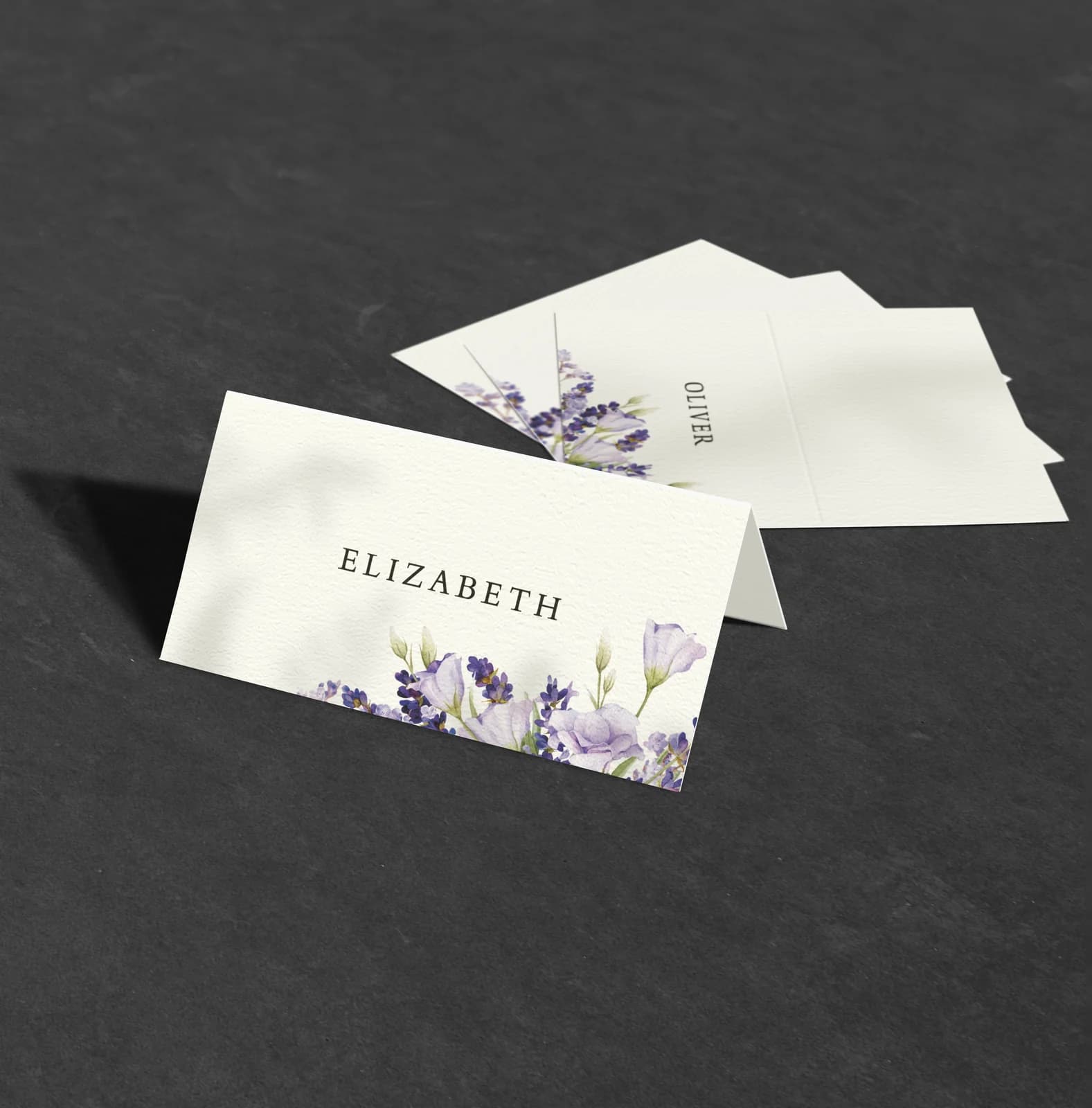 Lavender Place Card — on the day wedding stationery