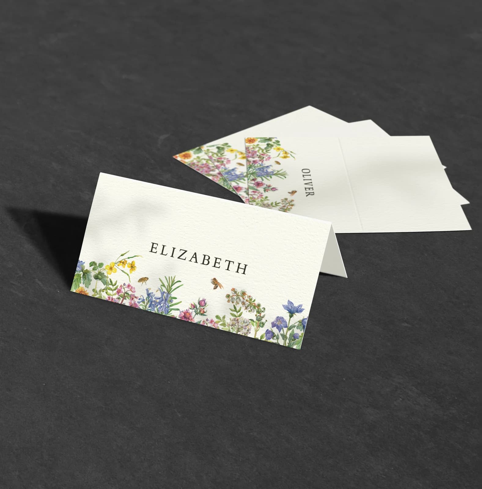 Spring Place Card — on the day wedding stationery