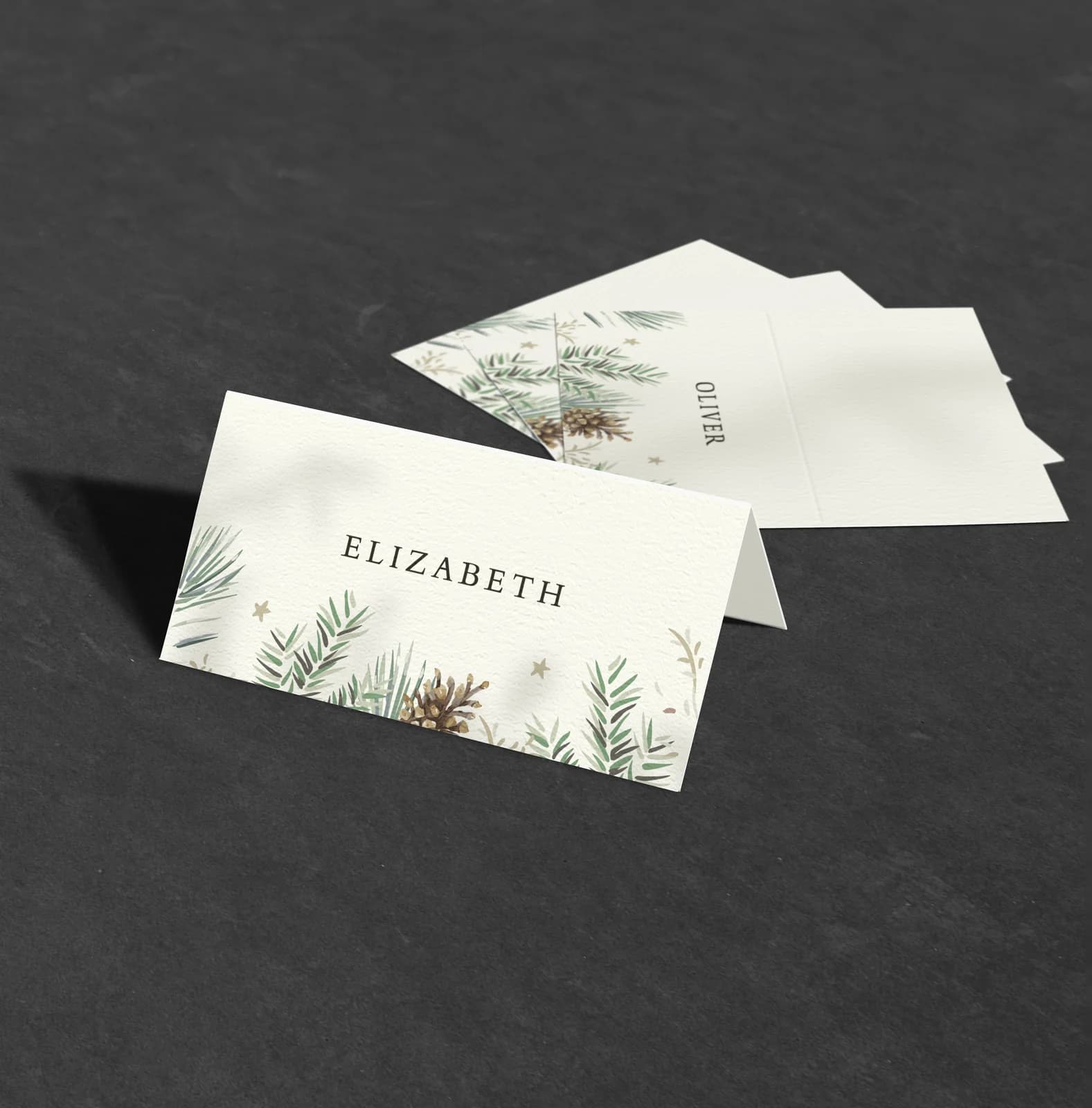 Tis The Season Place Card — on the day wedding stationery