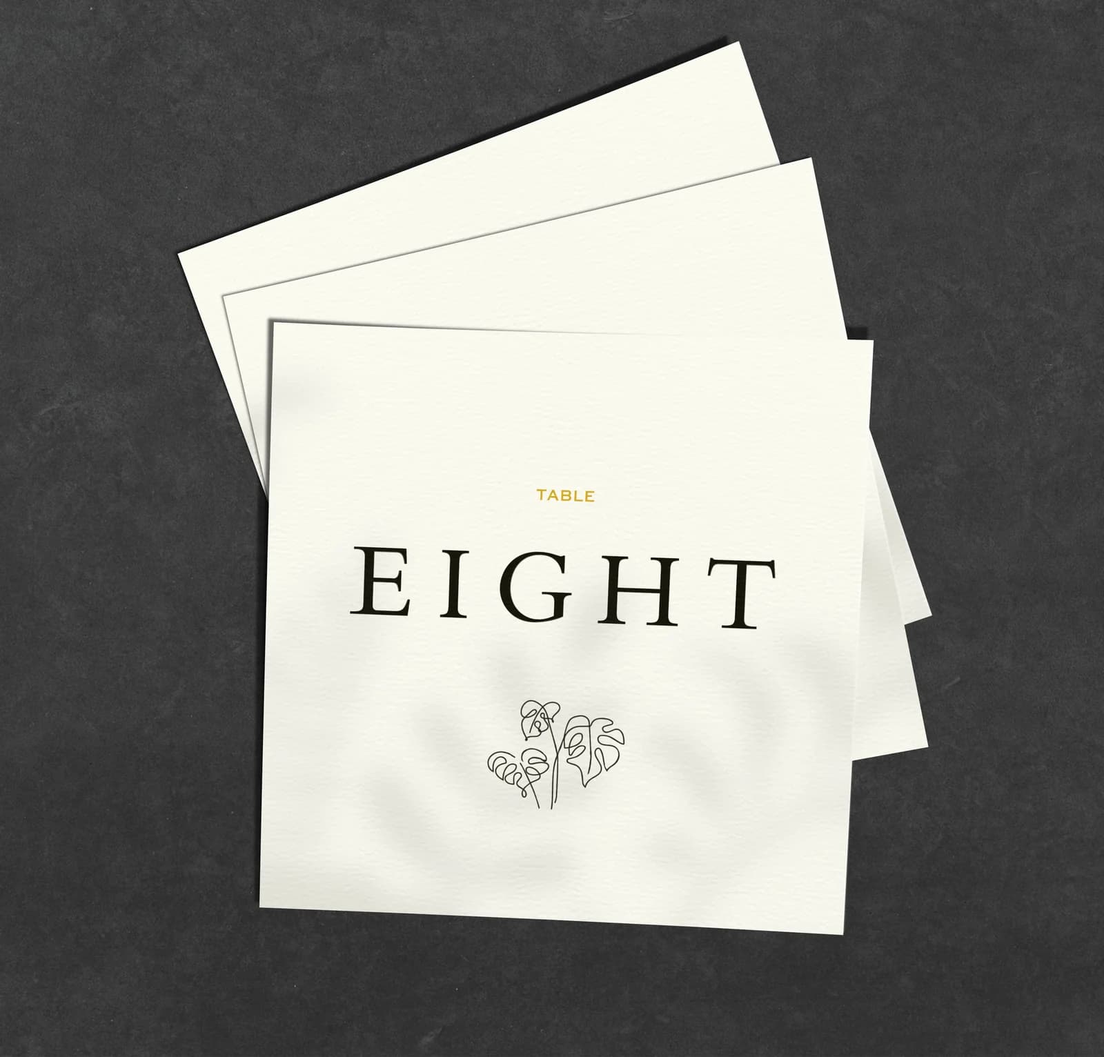 Beach Table Name Card — on the day wedding stationery