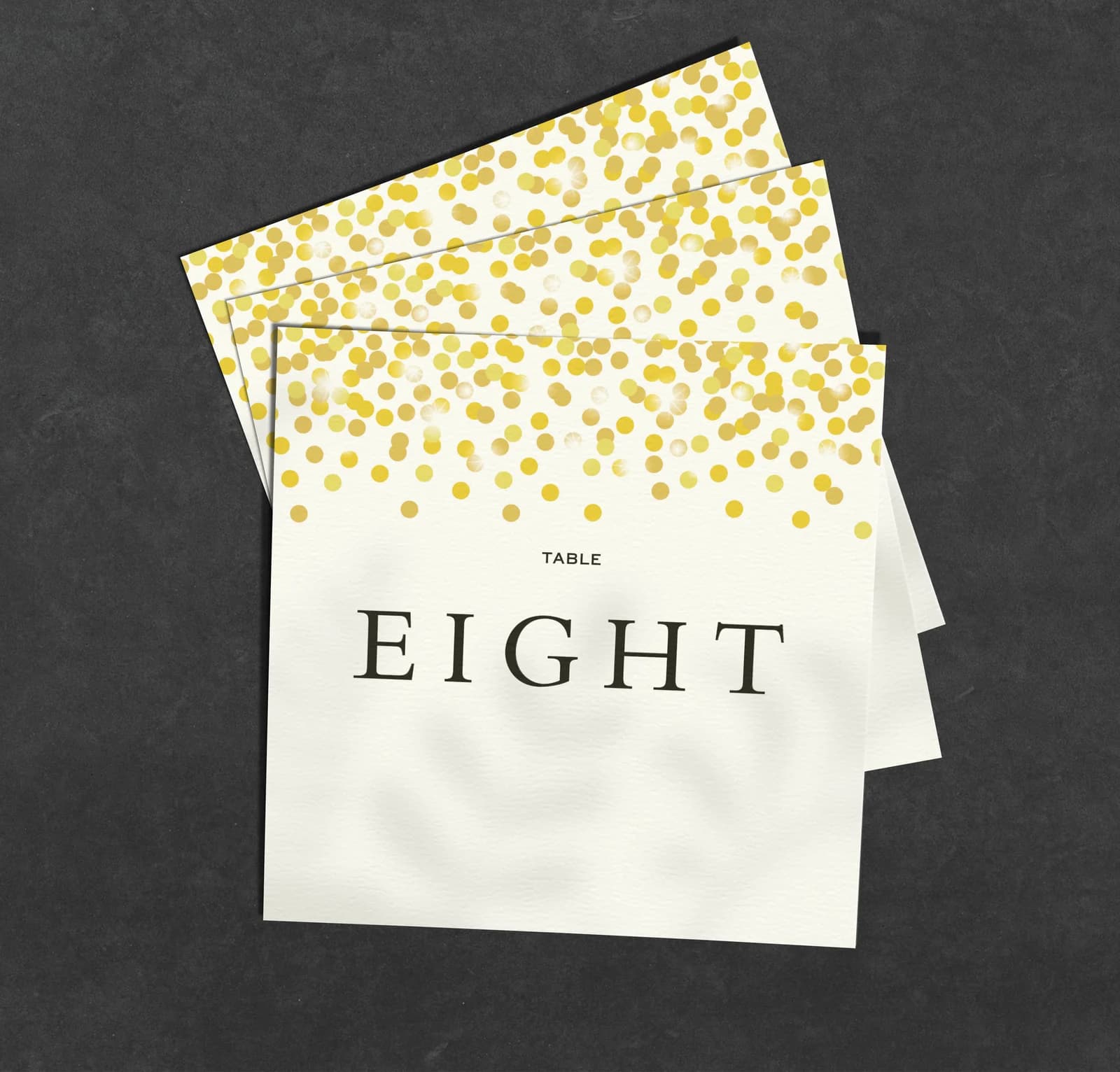 Confetti Table Name Card — on the day wedding stationery