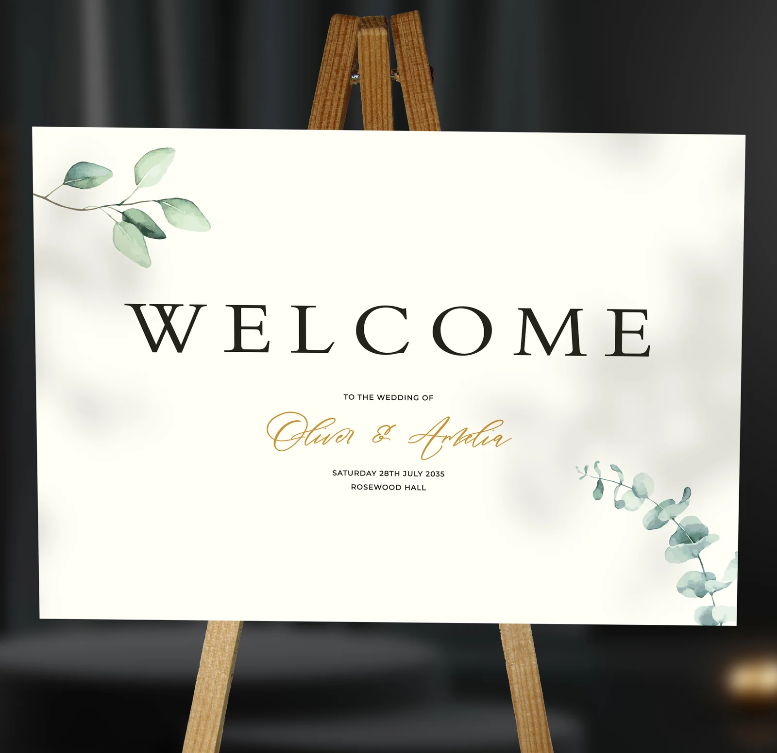 Argyle Welcome Sign — on the day wedding stationery