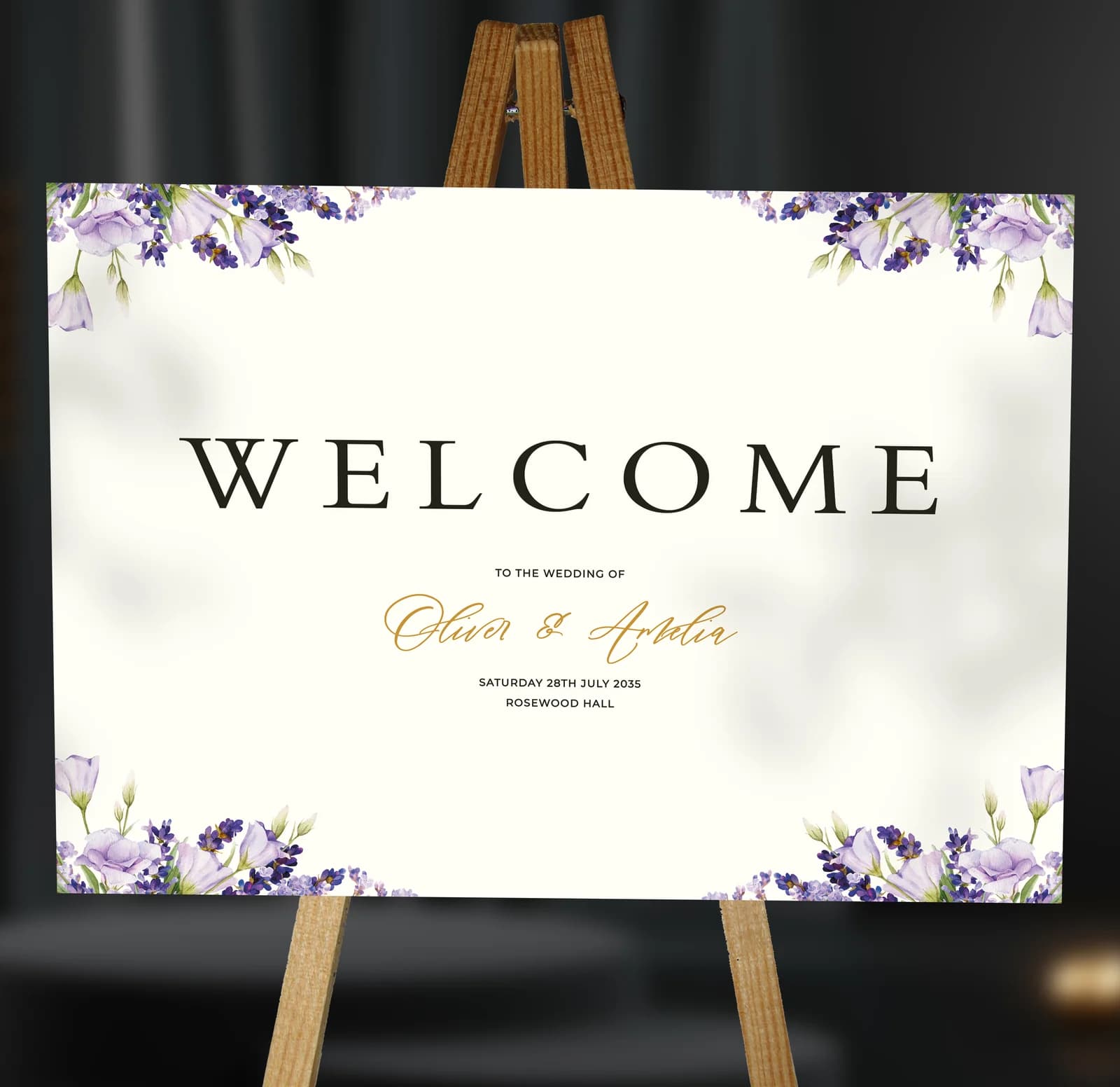 Lavender Welcome Sign