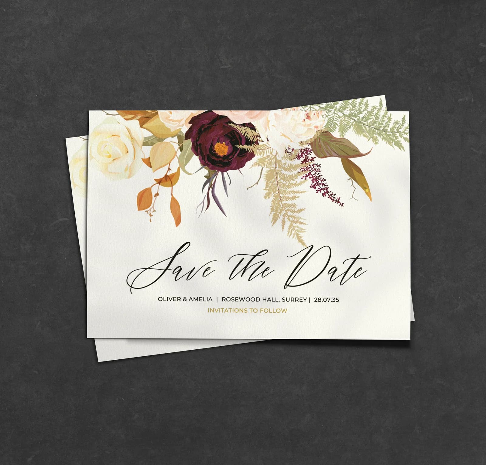 Potpourri Save The Date — save the date wedding stationery