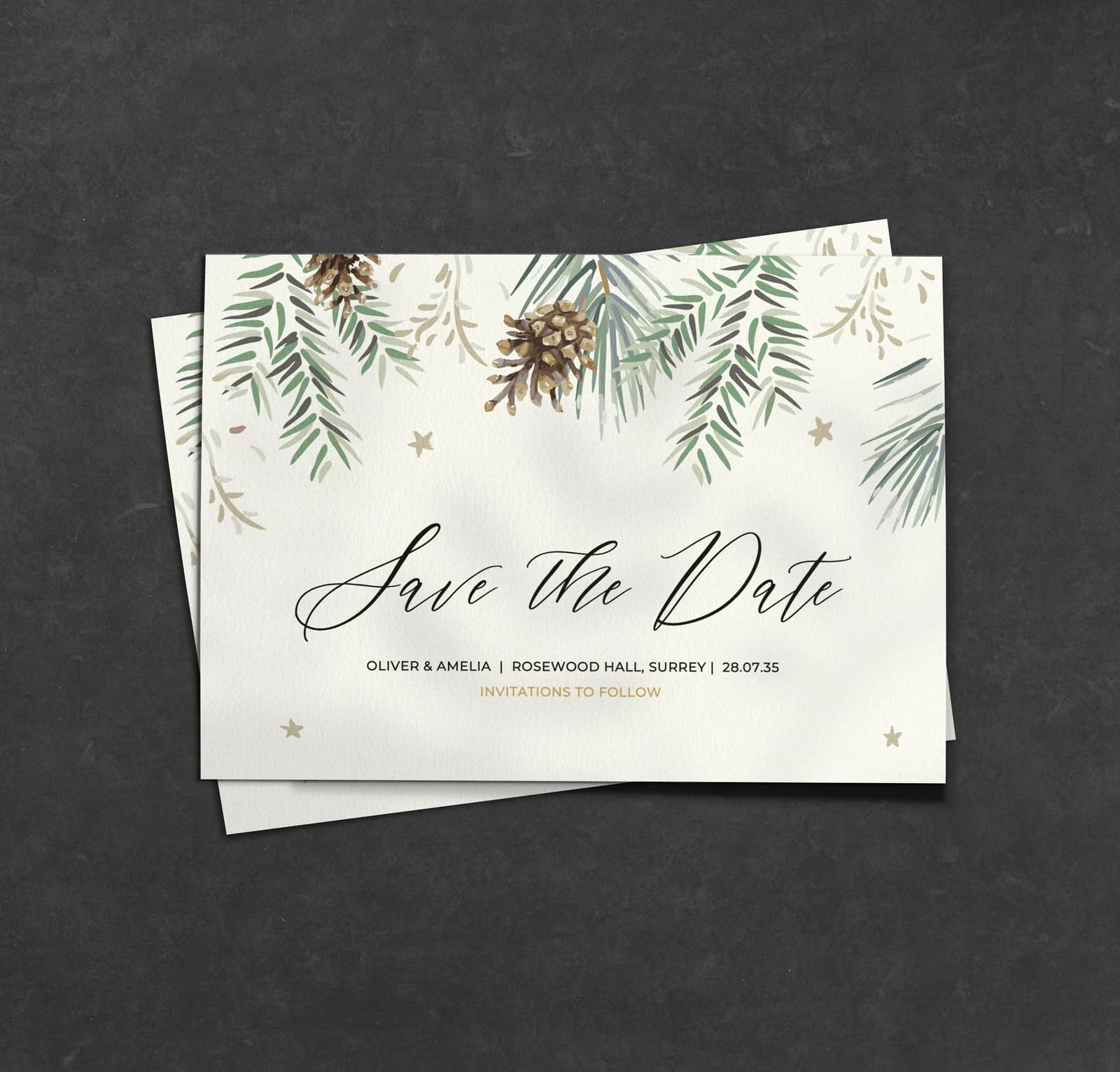 Tis The Season Save the Date — save the date wedding stationery
