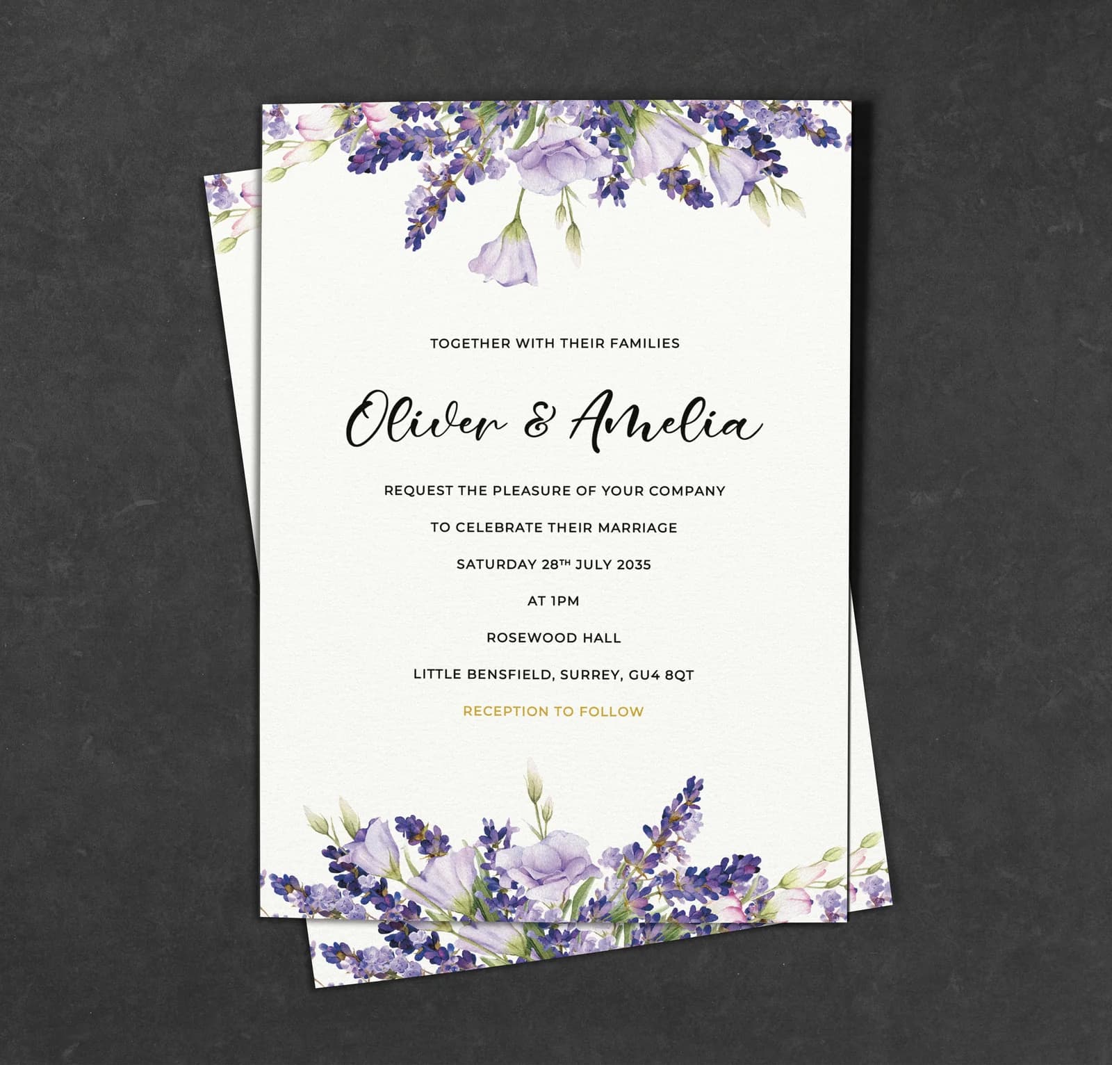Lavender Invitation