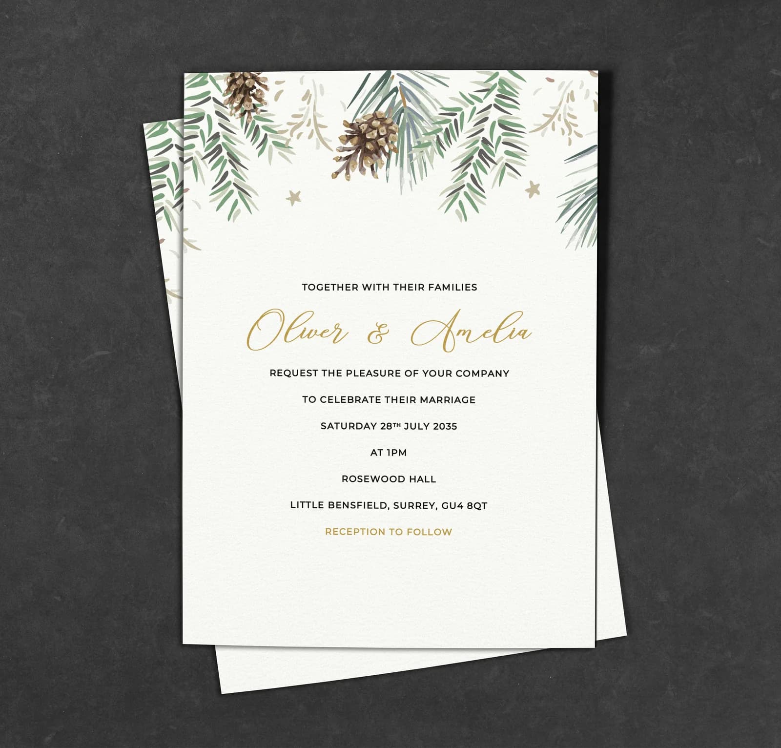 The Season Invitation — invitation wedding stationery