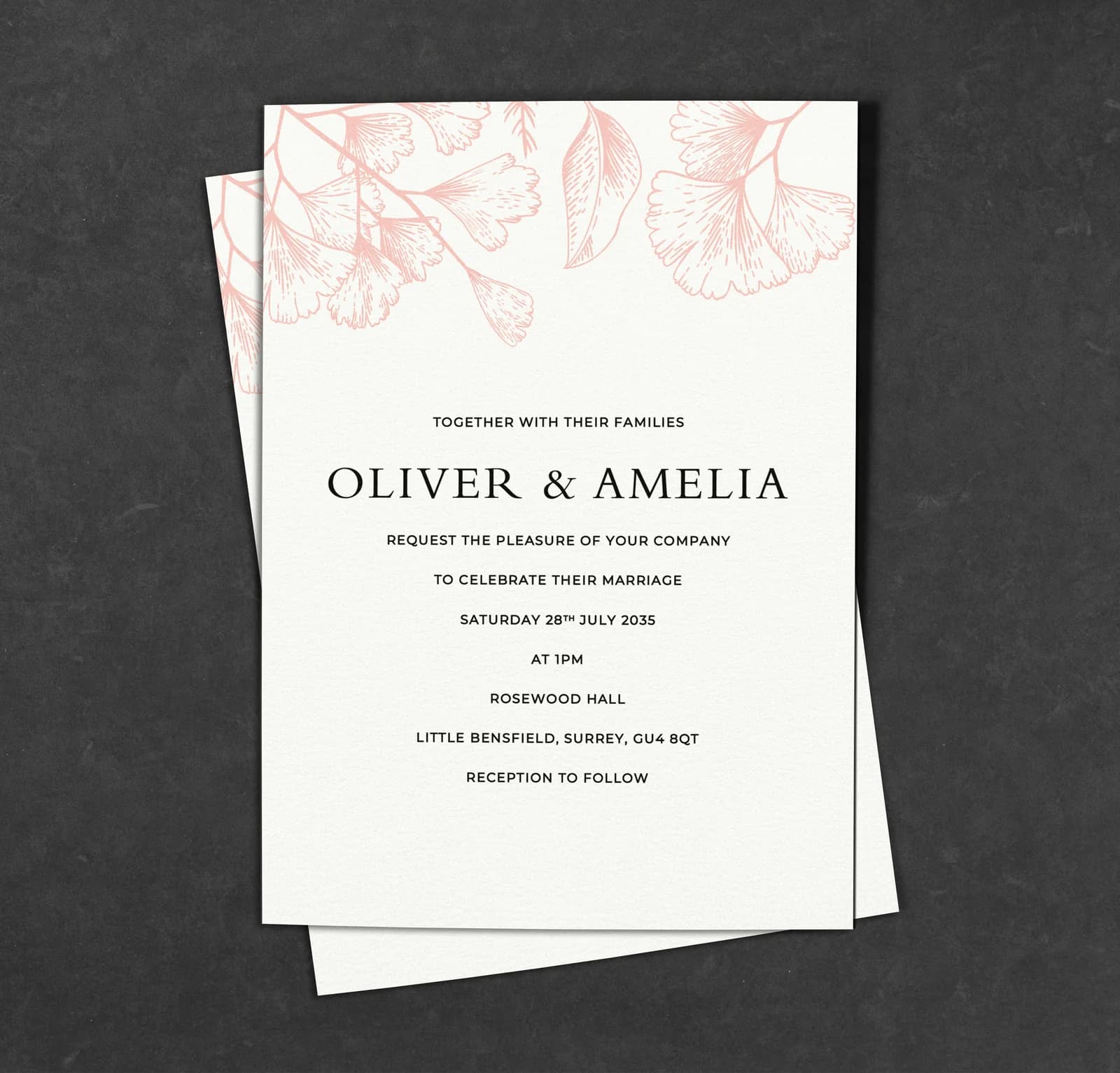 Pink Floral Invitation