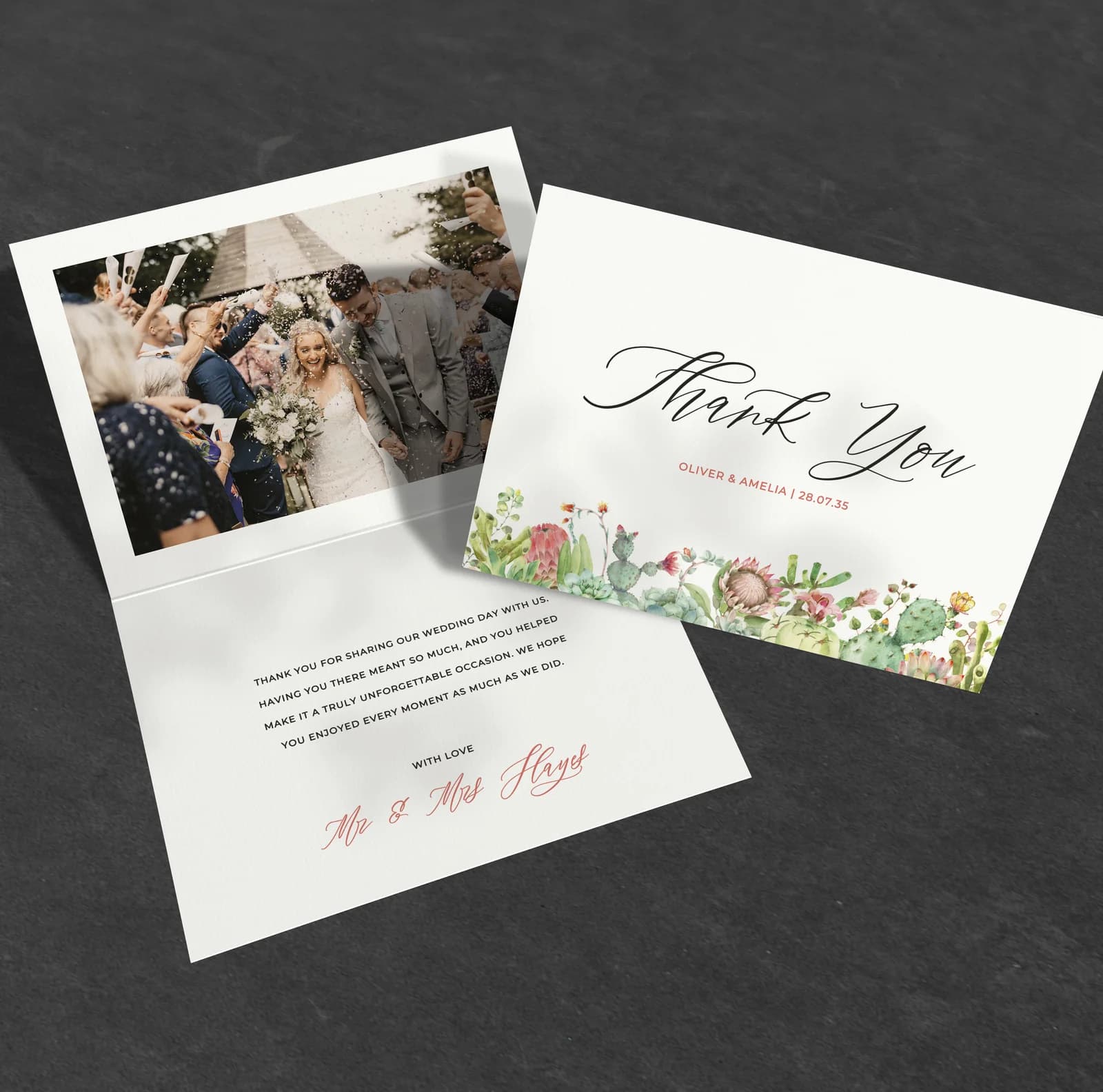 Succulents — Thank You Card