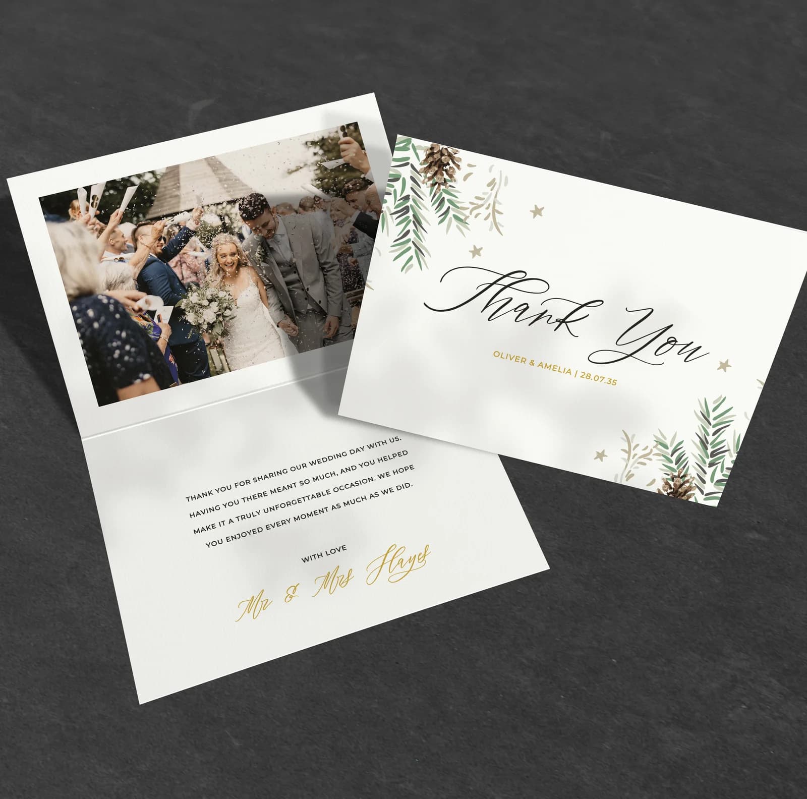 Tis The Season — Thank You Card — thank you wedding stationery