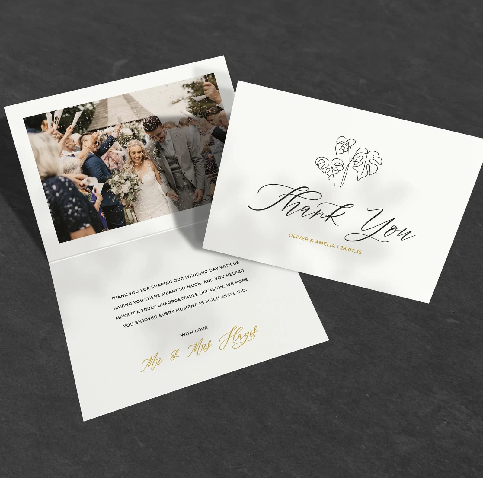 Tropics Thank You Card — thank you wedding stationery
