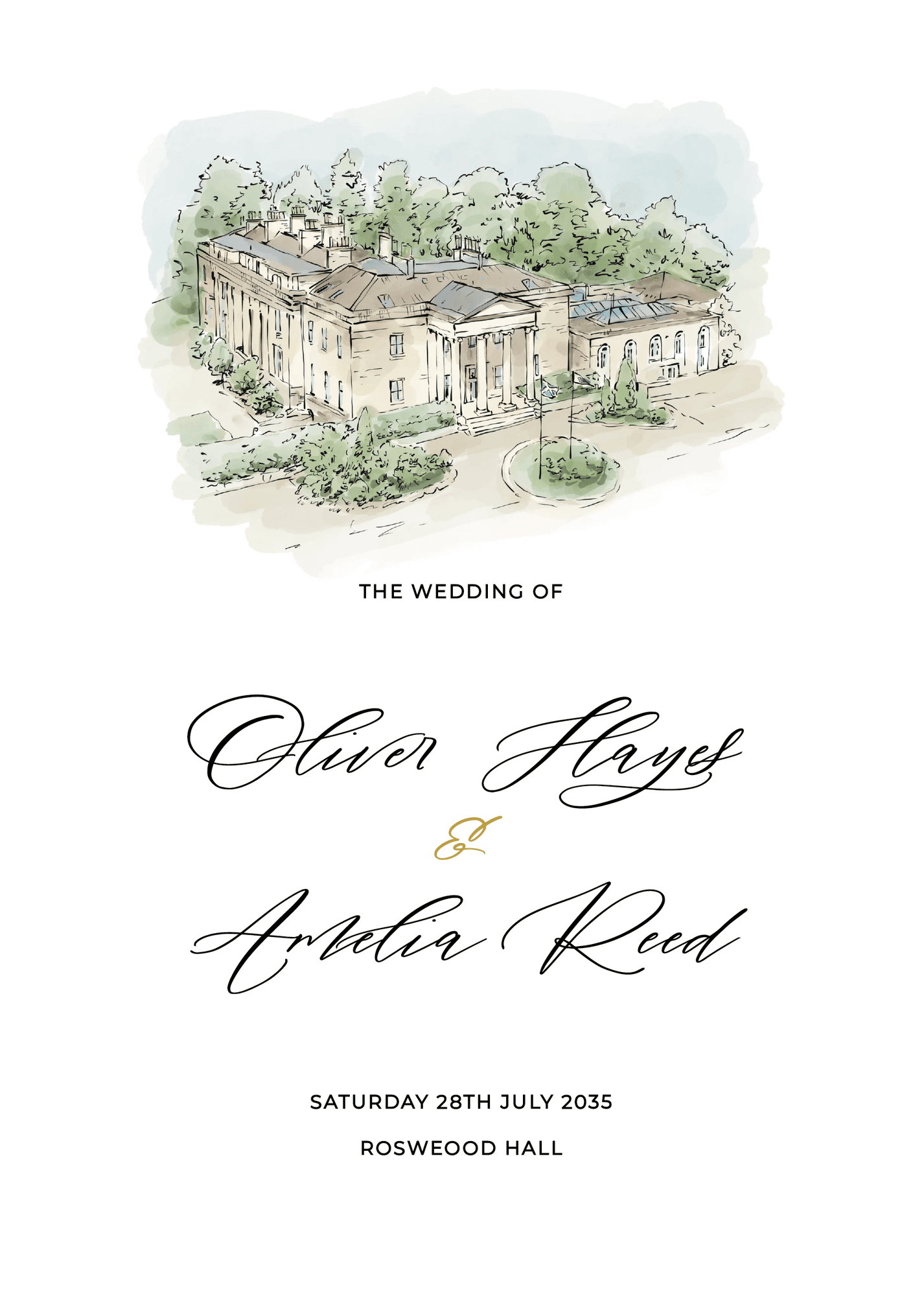 Classic Venue Illustration Order of Service